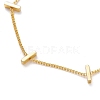 Brass Twisted Chain Curb Chain Bracelets BJEW-JB05499-2