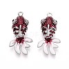 Brass Enamel Pendants X-KK-T071-27P-02-1