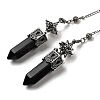 Natural Mixed Stone Faceted Bullet Pointed Dowsing Pendulums G-B149-14AS-2
