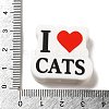 Cat Themed with Words I Love Cats Silicone Focal Beads SIL-P007-D04-3
