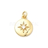 Brass Micro Pave Cubic Zirconia Pendants X-KK-Z135-05G-03-1