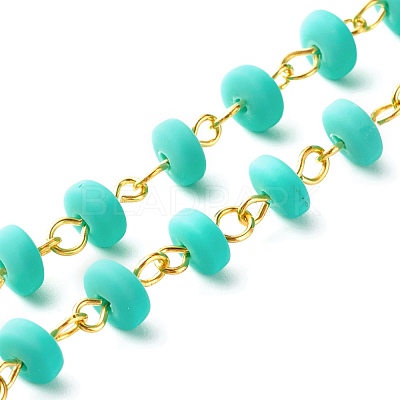 Handmade Polymer Clay Beaded Chain AJEW-JB00999-04-1
