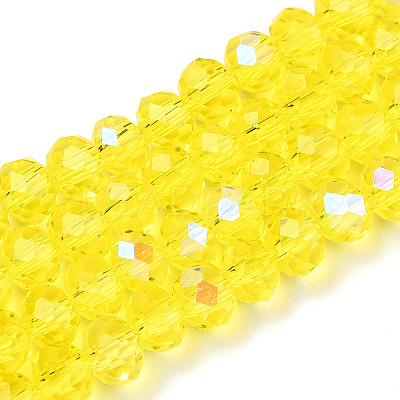 Electroplate Glass Beads Strands EGLA-A034-T10mm-L28-1