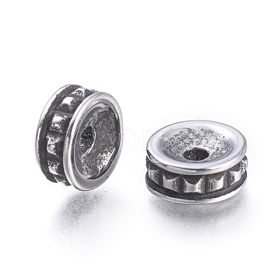 304 Stainless Steel Beads STAS-F243-06AS-1