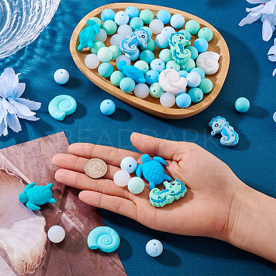 Food Grade Eco-Friendly Silicone Focal Beads SIL-TA0002-67-1