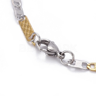 304 Stainless Steel Mariner Link Chain Necklaces NJEW-F261-12PG-1