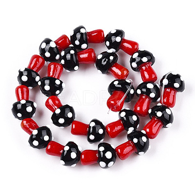 Handmade Lampwork Beads Strands X-LAMP-N024-09A-1