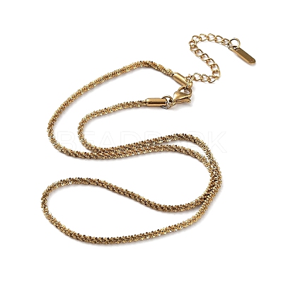 Ion Plating(IP) 304 Stainless Steel Spike Link Chain Necklace NJEW-D045-06G-1