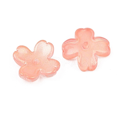 Two Tone Transparent Glass Bead Caps GLAA-Z020-02I-1