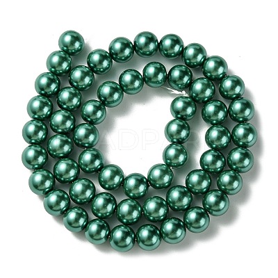 Eco-Friendly Dyed  Glass Pearl Round Bead Strands HY-A002-8mm-RB118-1