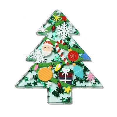 Christmas Theme Double-sided Printed Acrylic Pendants SACR-F007-03B-1