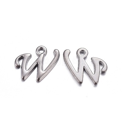 Gunmetal Plated Alloy Letter Pendants PALLOY-J718-01B-W-1