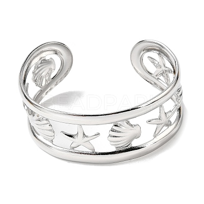 304 Stainless Steel Cuff Bangles for Women BJEW-D384-03P-1