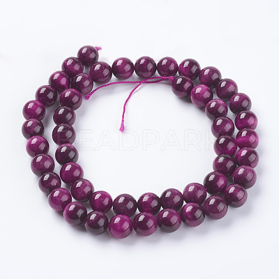 Natural Tiger Eye Beads Strands X-G-G544-8mm-02-1