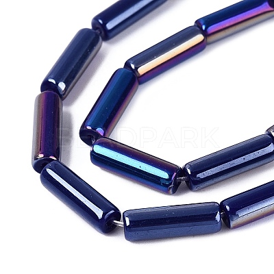 Electroplate Opaque Glass Beads Strands LS-EGLA-Q132-02A-B02-1