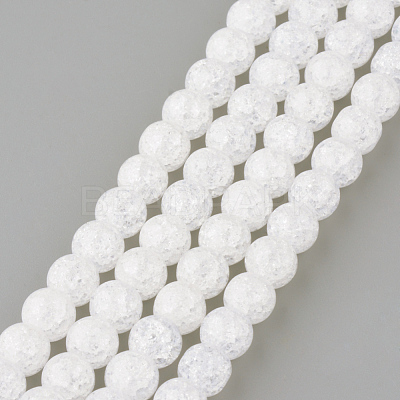 Synthetic Crackle Quartz Beads Strands X-GLAA-S134-8mm-05-1