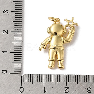 Rack Plating Brass Micro Pave Clear Cubic Zirconia Pendants LS-KK-B092-40G-1