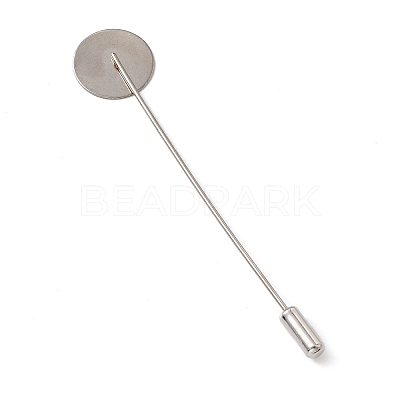 Tarnish Resistant 304 Stainless Steel Lapel Pins Base Settings LS-STAS-E179-01P-1