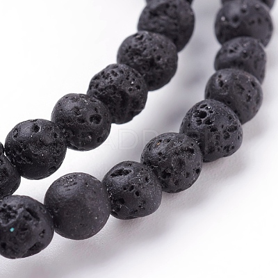 Natural Lava Rock Beads Strands g434-7-1