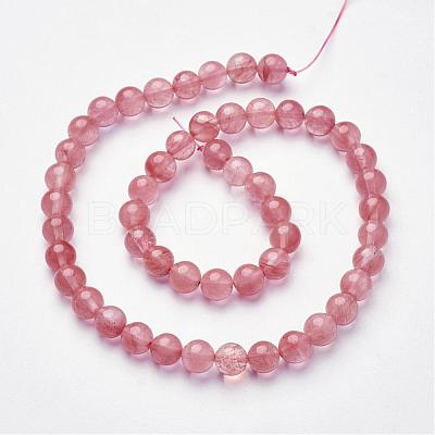 Cherry Quartz Glass Beads Strands Z0ND1013-1