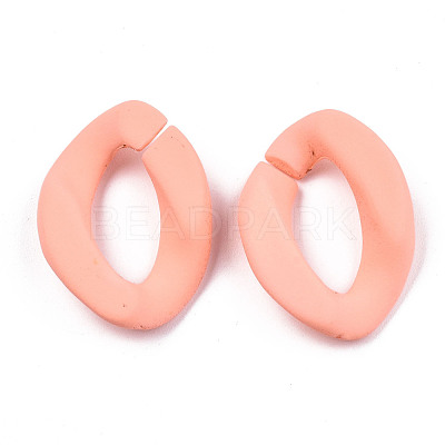 Opaque Spray Painted Acrylic Linking Rings X-OACR-S036-001A-I13-1