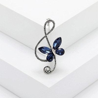 Alloy Rhinestone Safety Pin Brooch PW23101831845-1