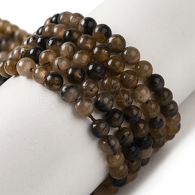 Natural Chiastolite Beads Strands G-Q161-A03-01-1