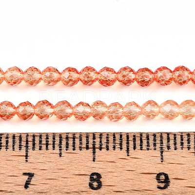 Transparent Gradient Color Glass Beads Strands GLAA-H021-01B-30-1