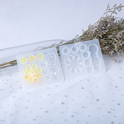 Flower Shape Ornament for Alligator Hair Clips Food Grade Silicone Molds SIMO-PW0001-245H-1