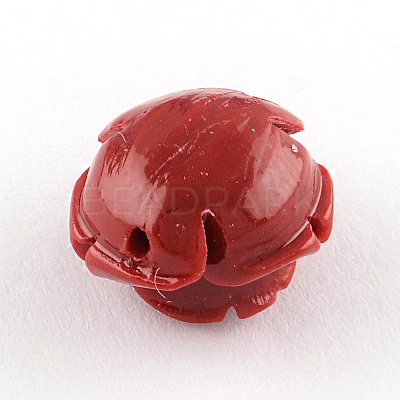 Dyed Synthetical Coral Beads CORA-R011-34F-1