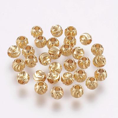 Brass Spacer Beads KK-G312-01G-5mm-G-1