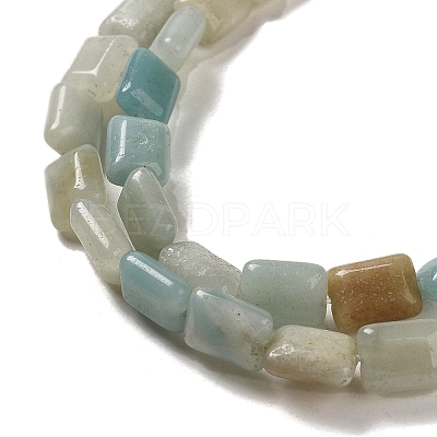 Natural Flower Amazonite Beads Strands G-G085-A09-01-1