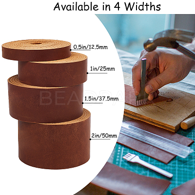 2M Flat AB Grade Cowhide Leather Cord AJEW-WH0479-73E-03-1