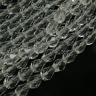 Glass Beads Strands EGLA-E010-8x12mm-09-1