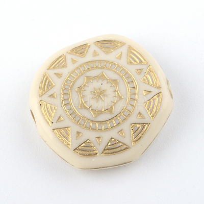 Rectangle Plating Acrylic Beads PACR-Q102-24A-1