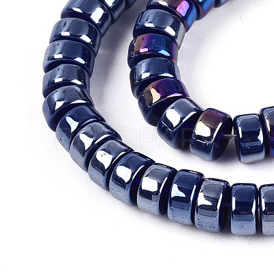 AB Color Plated Opaque Glass Beads Strands LS-GLAA-T026-3x6mm-P09-1