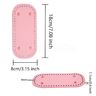 2Pcs 2 Colors PU Leather Knitting Crochet Bags Nail Bottom Shaper Pad DIY-SZ0001-84B-1
