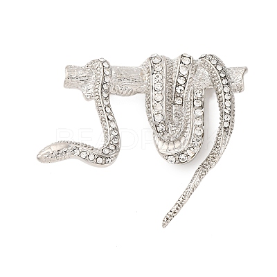 Zinc Alloy Crystal Rhinestone Enamel Brooch JEWB-U010-02P-01-1