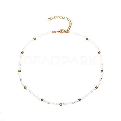 Bohemian Glass Seed Beaded Necklaces for Women WH-WG70173-01-1