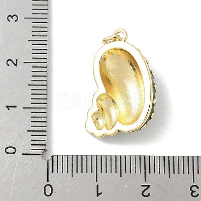 Brass Enamel Pendants KK-B148-01G-03-1