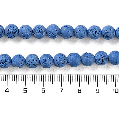 Synthetic Lava Rock Dyed Beads Strands G-H311-08B-09-1