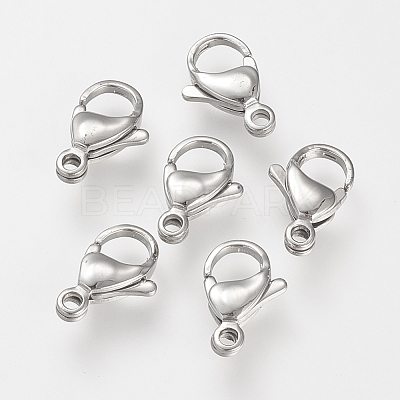 Tarnish Resistant 304 Stainless Steel Lobster Claw Clasps LS-X-STAS-S066-15mm-15-1