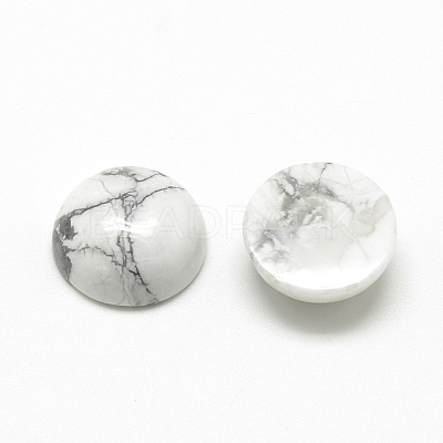 Natural Howlite Cabochons X-G-R416-16mm-29-1