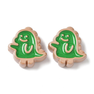 10Pcs Acrylic Enamel Beads OACR-H048-01C-01-1