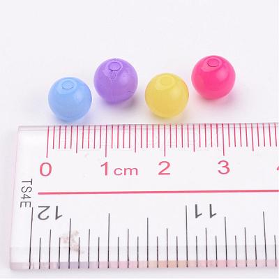 Mixed Color Imitation Jelly Acrylic Round Beads X-JACR-R001-8mm-M-1