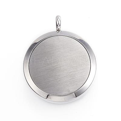 316 Surgical Stainless Steel Diffuser Locket Pendants STAS-H342-55P-1