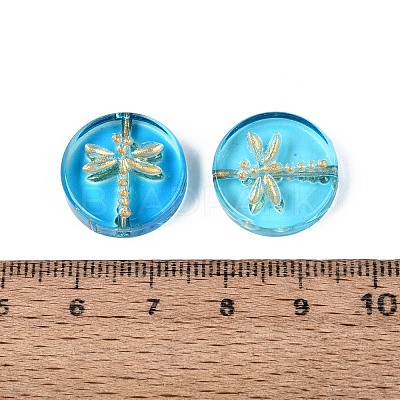 Baking Paint Transparent Glass Beads DGLA-N018-30B-1