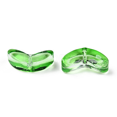 Spray Painted Transparent Glass Beads X-GLAA-T022-27A-1