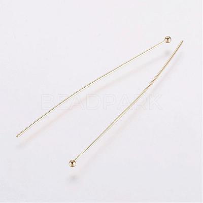 Rack Plating Brass Ball Head Pins KK-E680-03-0.5x50mm-G-1