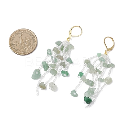 4 Pairs Natural Gemstone Dangle Earrings EJEW-MZ00594-1